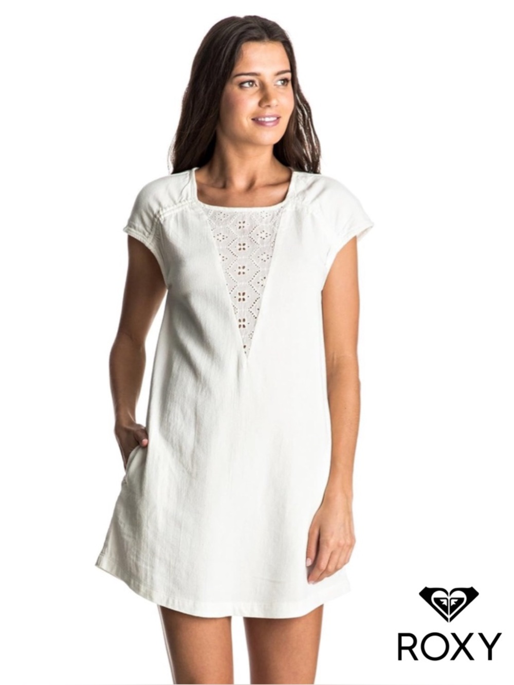 Roxy Bling Bling Marshmellow Woven Dress. Size Extra Small